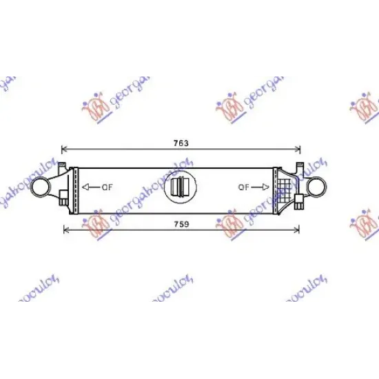 RADIATOR INTERCOOLER BENZINĂ /DSL (625x145)