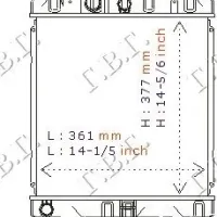 RADIATOR 1,0-1,3-1,4CC 16V +/- A/C(38x36,8)