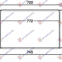 RADIATOR INTERCOOLER 2.0 Tsi BENZINĂ (620x398x30)