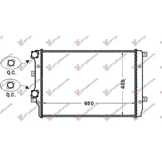 RADIATOR 1.6-2.0 TDi DIESEL (650x450) (BRAZED)