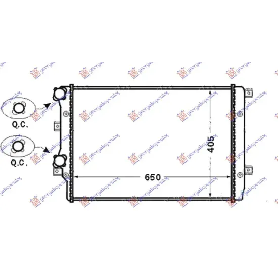 RADIATOR 2.0 TFSi PETROL - 2.0 TDi DIESEL (650x450) (BRAZED)