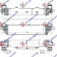 RADIATOR INTERCOOLER 2.0-3.0 Mild Hybrid DIESEL (544x137x95)