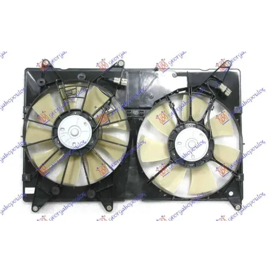 COOLING FAN ASSEMBLY (DOUBLE) 3.0 PETROL (2+2 pins) 00-