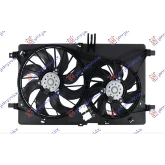 COOLING FAN ASSEMBLY (DOUBLE) (385/300MM) (2+2 PIN)