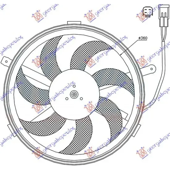 COOLING FAN ASSEMBLY (S) (3 PINS)