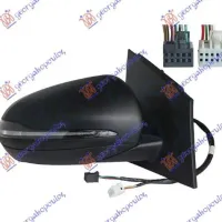 DOOR MIRROR ELECTRIC HEATED MEMORY PRIMED (WITH SIDE LAMP) (7+4PIN) (A QUALITY) (ASPHERICAL GLASS)