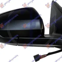 DOOR MIRROR ELECTRIC HEATED BLACK (WITH SIDE LAMP) (6PIN) (CONVEX GLASS)