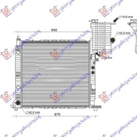 RADIATOR 99-03 2.2 CDI DIESEL MANUAL - A/C (570x560) (VALEO)