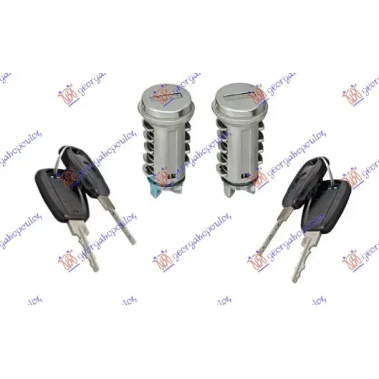 DOOR CYLINDER (6PCS) (2 CYLINDERS - 4 KEYS) (OLD KEY TYPE - BLACK)