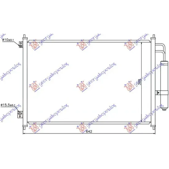 CONDENSOR 07- BENZINĂ-DIESEL (610x390x16)