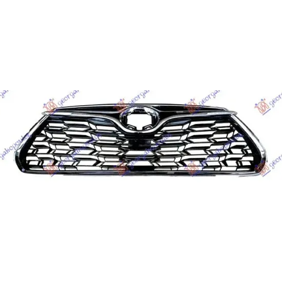 GRILLE WITH CHROME MOULDING