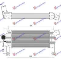 RADIATOR INTERCOOLER 2.5-3.0 DCI DIESEL (455x202)