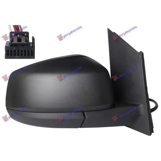DOOR MIRROR ELECTRIC HEATED FOLDABLE BLACK (7pin) (A QUALITY) (CONVEX GLASS)