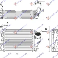 RADIATOR INTERCOOLER 1.6 DCI DIESEL (282x217)