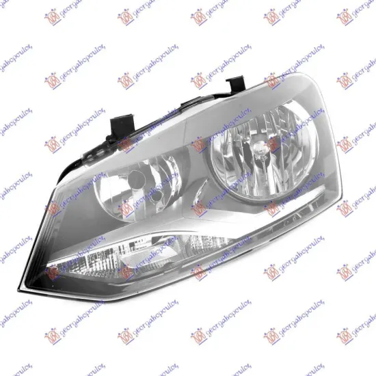 HEAD LAMP ELECTRIC TWIN REFLECTOR (CHROME RIM) (E) (WITH MOTOR) (DEPO)