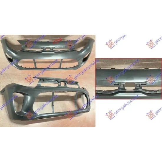 FRONT BUMPER (WITHOUT EMBLEM BASE/FOR UPGRADE EMBLEM) (O)