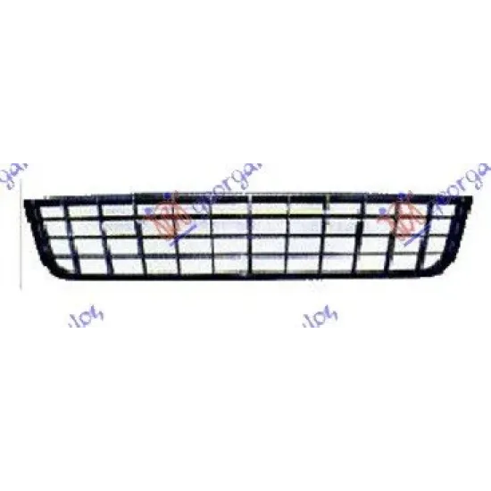 FRONT BUMPER CENTER GRILLE BLACK WITH CHROME