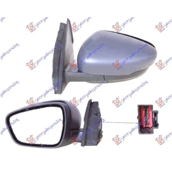 DOOR MIRROR ELECTRIC HEATED FOLDABLE PRIMED (WITH SIDE LAMP & FOOT LAMP & BLIS)