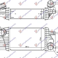 RADIATOR INTERCOOLER 1.5 dCi DIESEL (281x175x80)