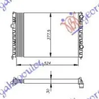 RADIATOR 1.6-1.8-2.00 ΜΑΝ -A/C (52.5x37.7)