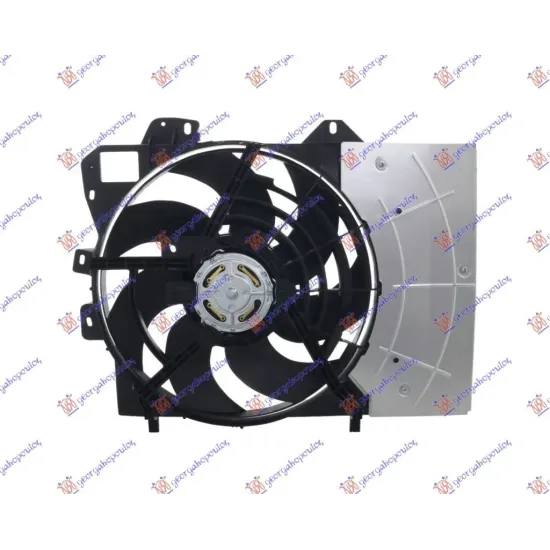 Ansamblu ventilator răcire 1.2 TURBO BENZINĂ - 1.6 TURBO D DIESEL (1 PLUG) (38cm)