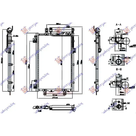 CONDENSOR ELECTRIC (EV) (600X370X22)