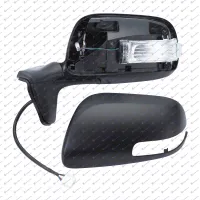 DOOR MIRROR ELECTRIC PRIMED FOLDABLE WITH LAMP (CONVEX GLASS)