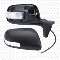 DOOR MIRROR ELECTRIC PRIMED FOLDABLE WITH LAMP (CONVEX GLASS)