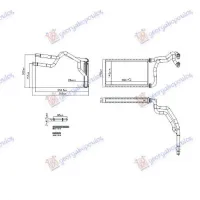 HEATER RADIATOR (162x261x33)