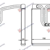 HEATER RADIATOR (BR) (213x150x22)