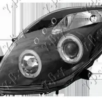 HEAD LAMP SET EAGLE EYES BLACK