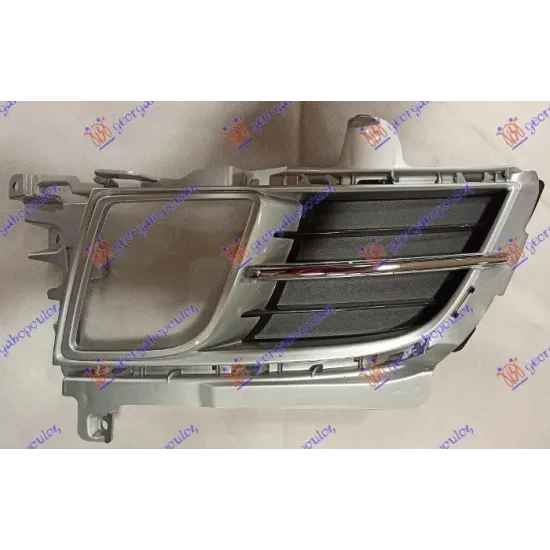 FRONT BUMPER SIDE GRILLE SILVER COMPLETE (WITH FRONT LIGHTS HOLE) -2011