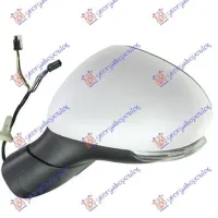 DOOR MIRROR ELECTRIC HEATED FOLTABLE WITH CHROME COVER (WITH SIDE LAMP) (CONVEX GLASS)