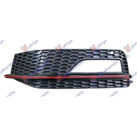 FRONT BUMPER SIDE GRILLE (WITH FRONT LIGHTS HOLE) RED TRIM (S-LINE)