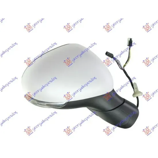 DOOR MIRROR ELECTRIC HEATED FOLTABLE WITH CHROME COVER (WITH SIDE LAMP : SENSOR) (CONVEX GLASS)