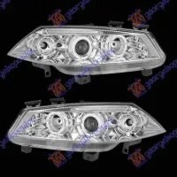 HEAD LAMP SET EAGLE EYES CHROME