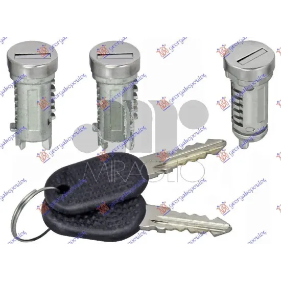 CYLINDERS SET WITH KEY (2 DRS & 1TAIL GATE)