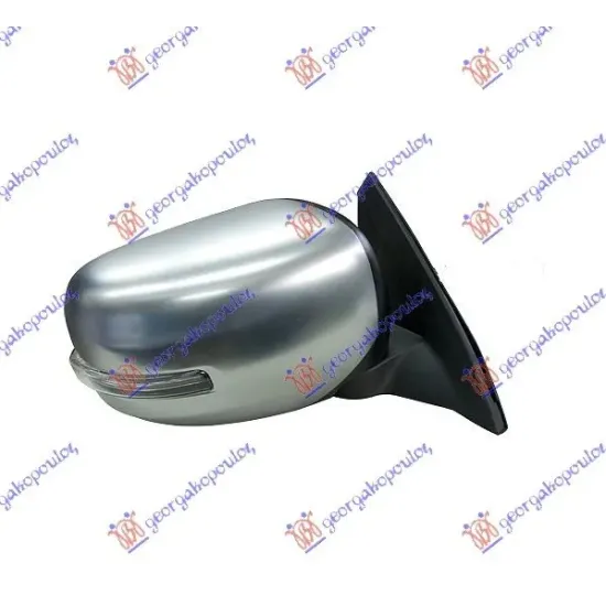 DOOR MIRROR MANUAL CHROME (WITH SIDE LAMP)