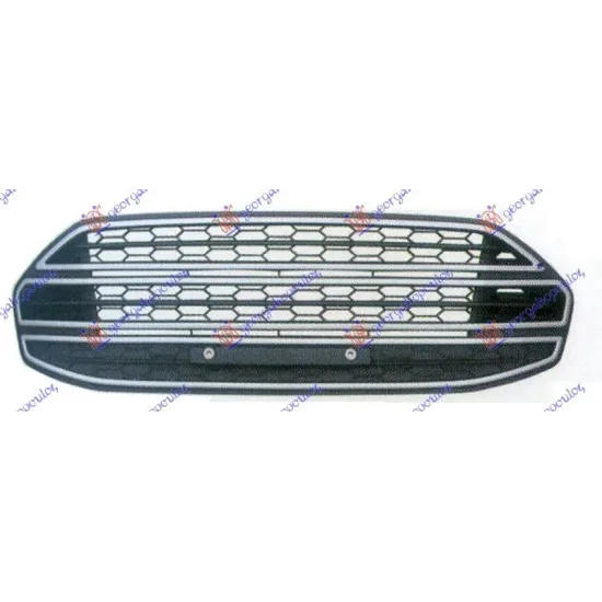 FRONT BUMPER GRILLE (BLACK/CHROME)