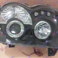 HEAD LAMP SET EAGLE EYES BLACK