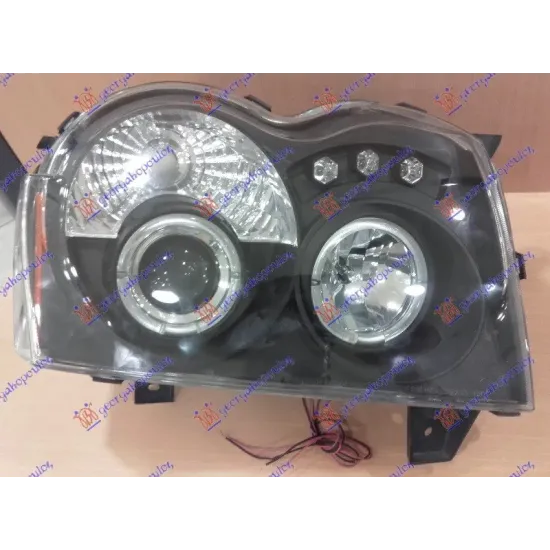 HEAD LAMP SET EAGLE EYES BLACK