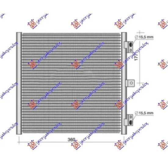 CONDENSER 2.0-2.5 PETROL (379x332x16)