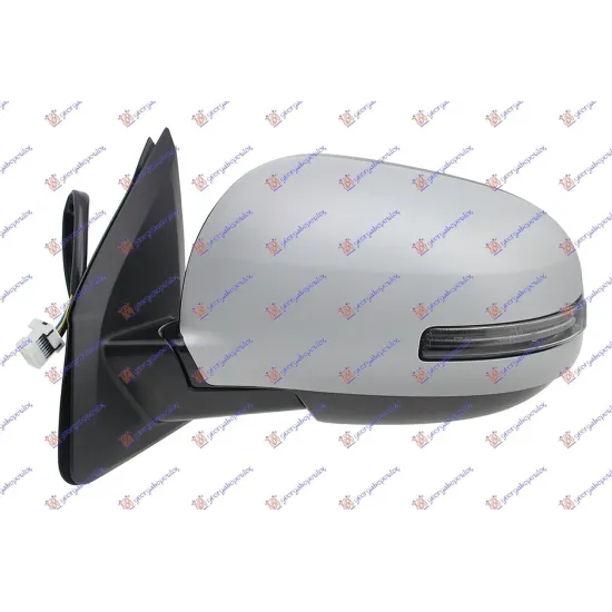 DOOR MIRROR ELECTRIC HEATED FOLDABLE .(WITH SIDE LAMP) (CONVEX GLASS)