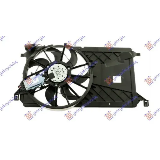 COOLING FAN ASSEMBLY (SINGLE) 1.8-2.0 PETROL/FLEXI FUEL - 1.6-1.8 TDCI DIESEL (390mm) (2 pins)