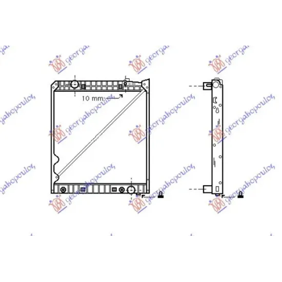 RADIATOR DIESEL (95.2x80.8) M/A