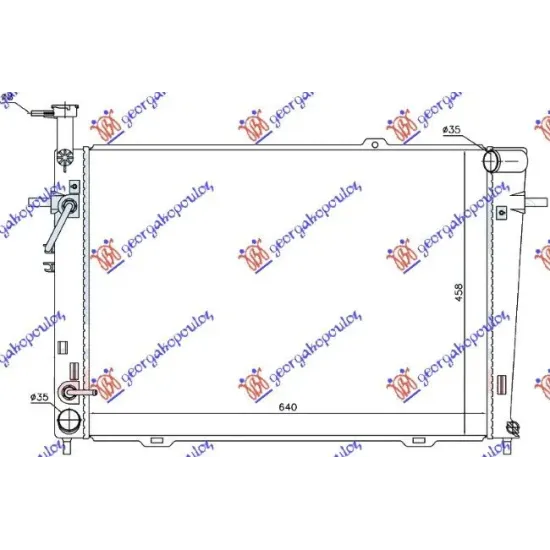 RADIATOR 2.0-2.7I 24V A/T +/-A/C (64x46.2) (MAHLE BEHR) RADIATOR 2.0-2.7I 24V A/T +/-A/C (64x46.2) (MAHLE BEHR)