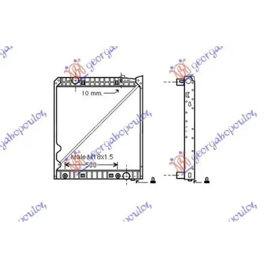 RADIATOR DIESEL (101.5x80.8) M/A