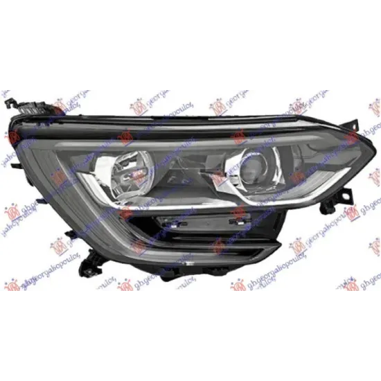 HEAD LAMP ELECTRIC (H7/H7) BLACK WITH LED DRL (CHINA)