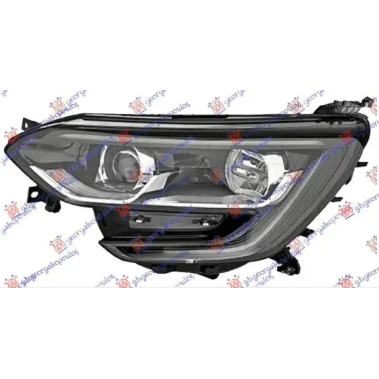 HEAD LAMP ELECTRIC (H7/H7) BLACK WITH LED DRL (CHINA)