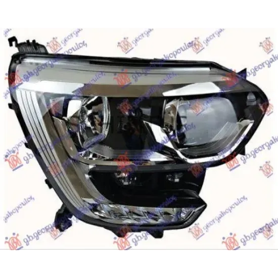 HEAD LAMP ELECTRIC (H7/H7) CHROME WITH LED DRL (E) (TURKEY)
